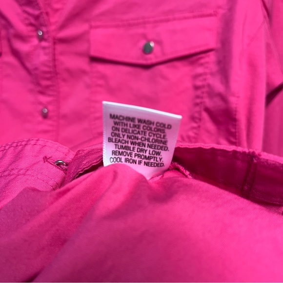 Croft&Borrow Women’s M Pink Button Down Shirt 3/4 sleeve - Picture 4 of 5